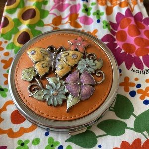 Brighton Butterfly Leather Compact Mirror